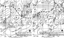 Figure 1. OPC North Atlantic Surface Analysis charts (Part 1 - east) - Click to Enlarge