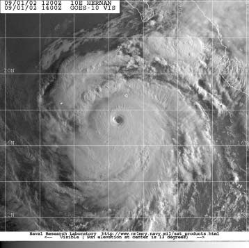 Figure 5. GOES-10 
Image of Hurricane Hernan