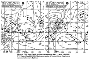 Figure 1 - North Pacific Surface Analysis Chart - Click to Enlarge