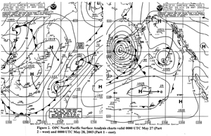 Figure 2 - North Pacific Surface Analysis Chart - Click to Enlarge
