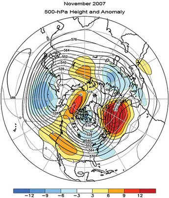 Northern Hemisphere mean and 500 hPa geopotencial height