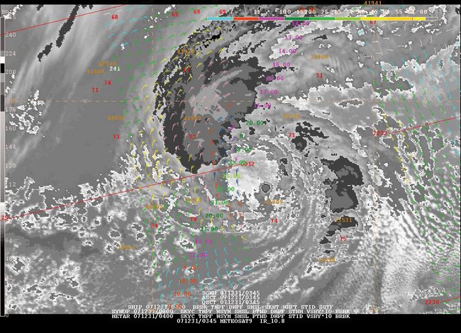 Metosat-9 infrared satellite image image