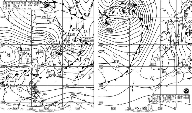 North Atlantic Surface Analysis charts