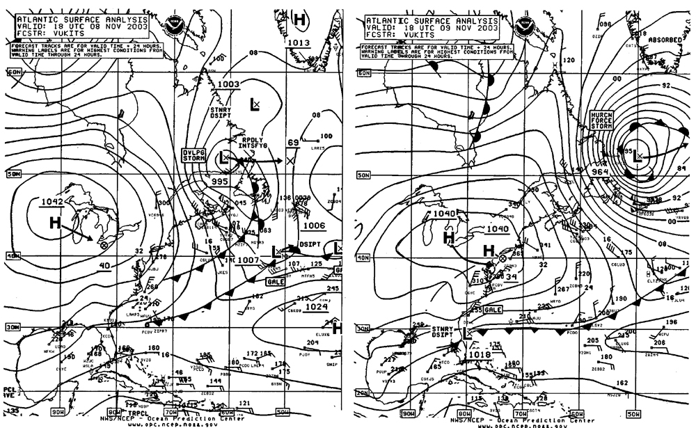 Figure 12 - OPC North Atlantic 
Surface Analysis chart