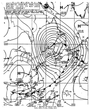 Figure 13 - OPC North Atlantic 
Surface Analysis chart - click to enlarge