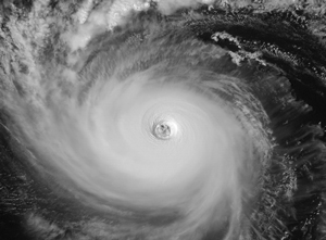 Figure 3 - GOES-12 visible image 
of Hurricane Isabel - click to enlarge