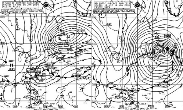 North Atlantic Weather Charts