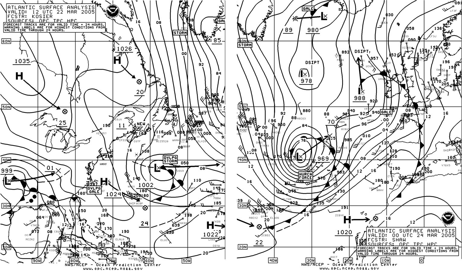 Figure 13. OPC North Atlantic Surface 
Analysis Chart - Click to Enlarge