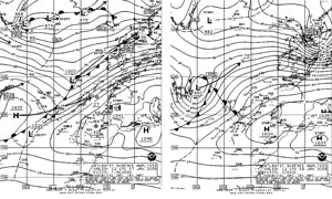 Figure 1. North Atlantic Surface Analysis Chart - Click to Enlarge