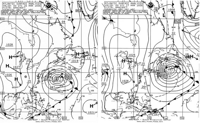 Figure 14. OPC North Atlantic Suface Analysis charts. Click to enlarge