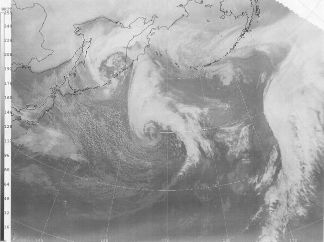 Figure 9. GMS-MTR infrared satellite image of the storm