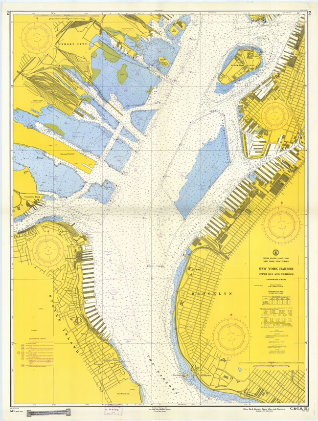 New York Harbor, Upper Bay and Narrows chart