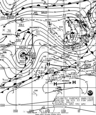 North Atlantic Surface Analysis charts
