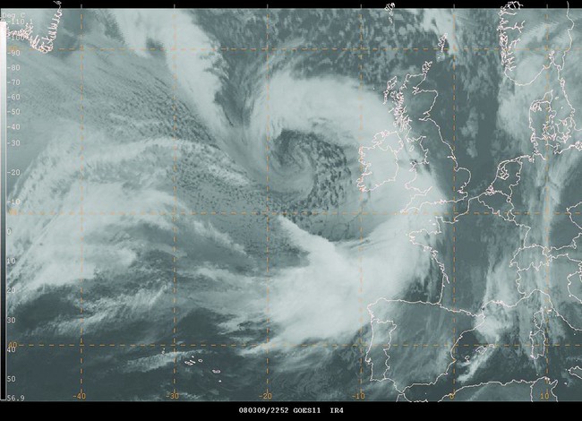Global mosaic of infrared satellite imagery