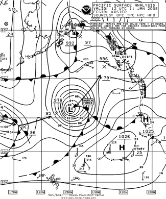 OPC North Pacific Surface Analysis charts Part 2