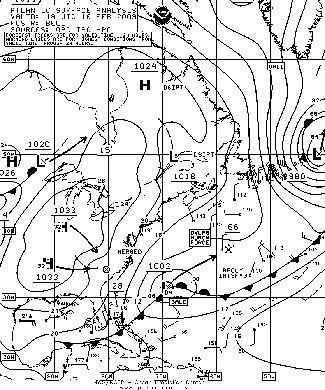 North Atlantic Surface analysis charts
