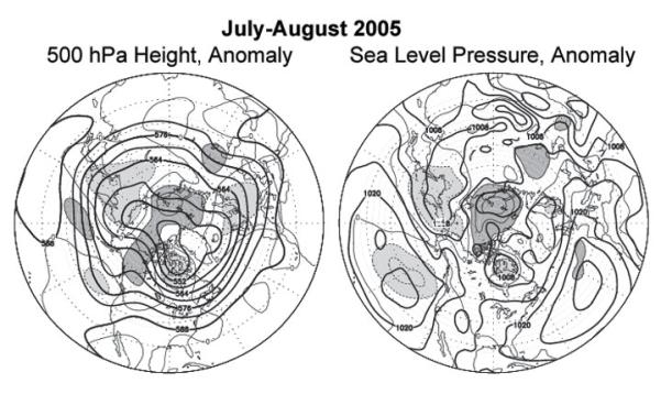 July - August 2005 anomalies image