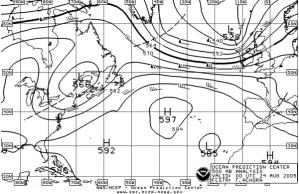 Figure 16.-OPC North Atlantic 500-mb 
Analysis chart valid 0000 UTC - Click to Enlarge