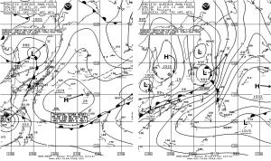Figure 1.-OPC North Pacific Surface Analysis charts - Click to Enlarge